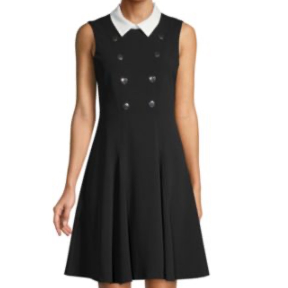Tommy Hilfiger Contrast-Collar Fit & Flare Dress